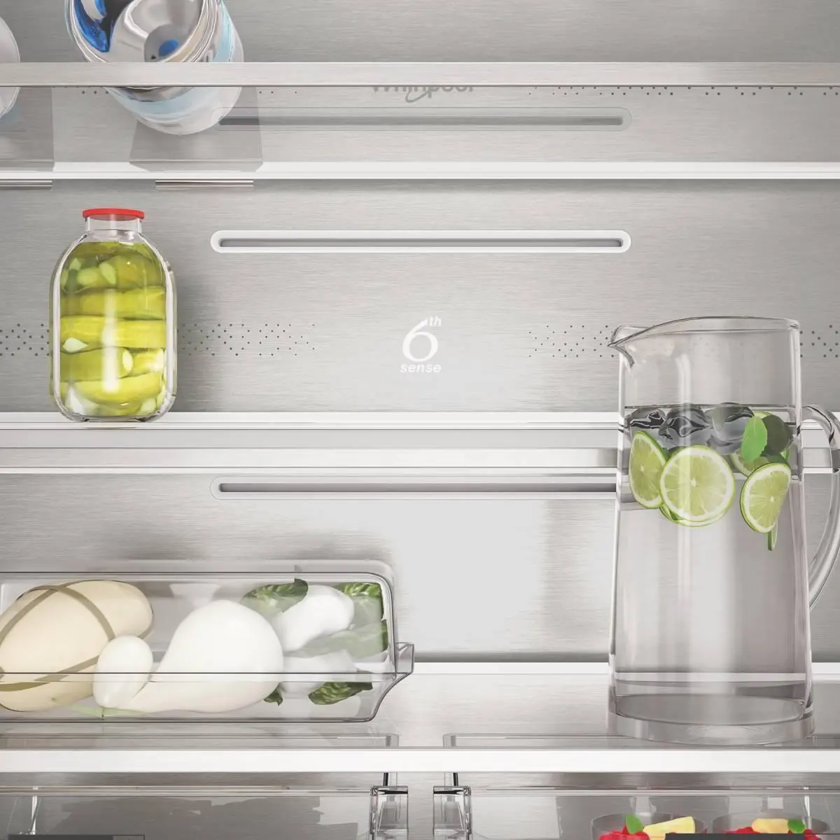 Lodówka Whirlpool WNF 821 E X Zamrażarka No Frost 188,9cm Komora świeżości Inox