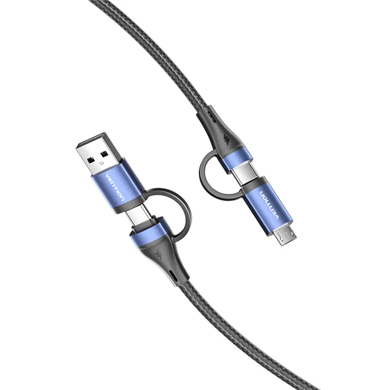 Kabel Vention CTLLH 4w1 USB 2.0  2m Czarny