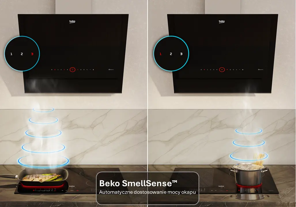 Okap Beko bPro500 BHCA67841BBHSI Zdalne sterowanie Czarny