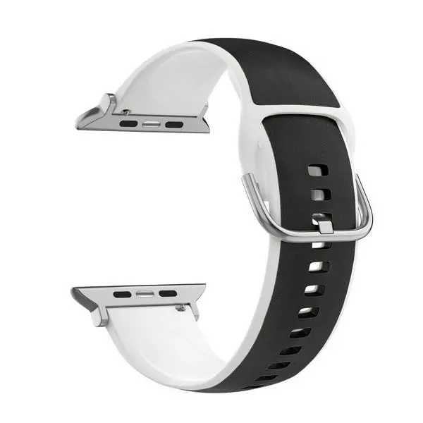 Pasek Beline Silico Leather do Apple Watch 38/40/41mm Czarno-biały