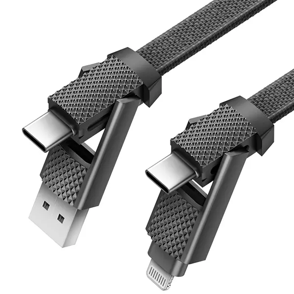 Kabel Energea Bazic 4w1 USB-A/USB-C - USB-C/Lightning 1m Czarny