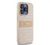 Etui DKNY Hardcase Leather Mono Stripe & Metal Logo iPhone 15 Pro Różowy