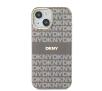 Etui DKNY IML Mono & Stripe MagSafe do iPhone 15 Beżowy