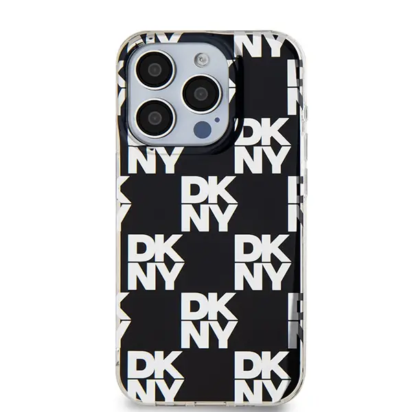 Etui DKNY IML Checkered Mono Pattern do iPhone 15 Pro Czarny