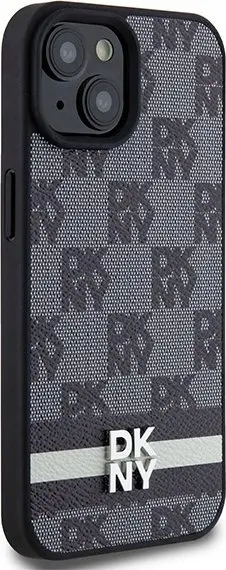 Etui DKNY Leather Checkered Mono Pattern & Printed do iPhone 15/14/13 Czarny