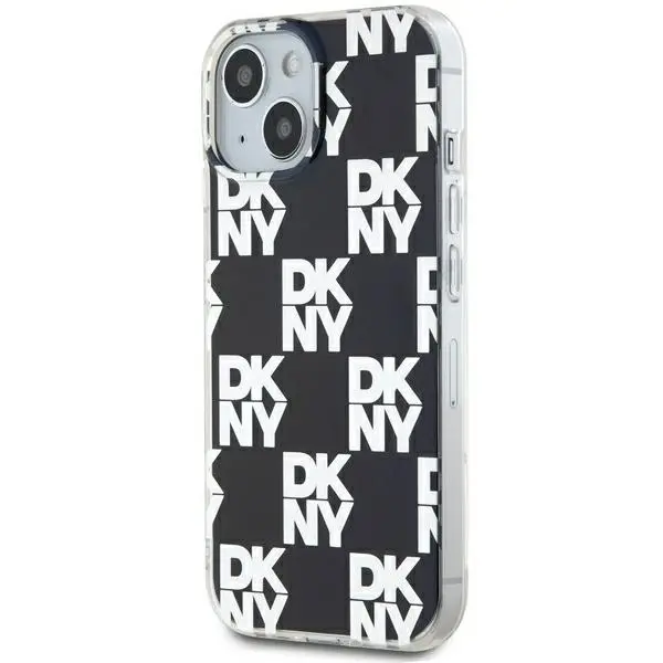 Etui DKNY IML Checkered Mono Pattern do iPhone 15 Czarny