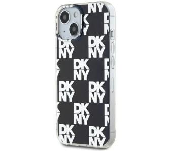 Etui DKNY IML Checkered Mono Pattern do iPhone 15 Czarny