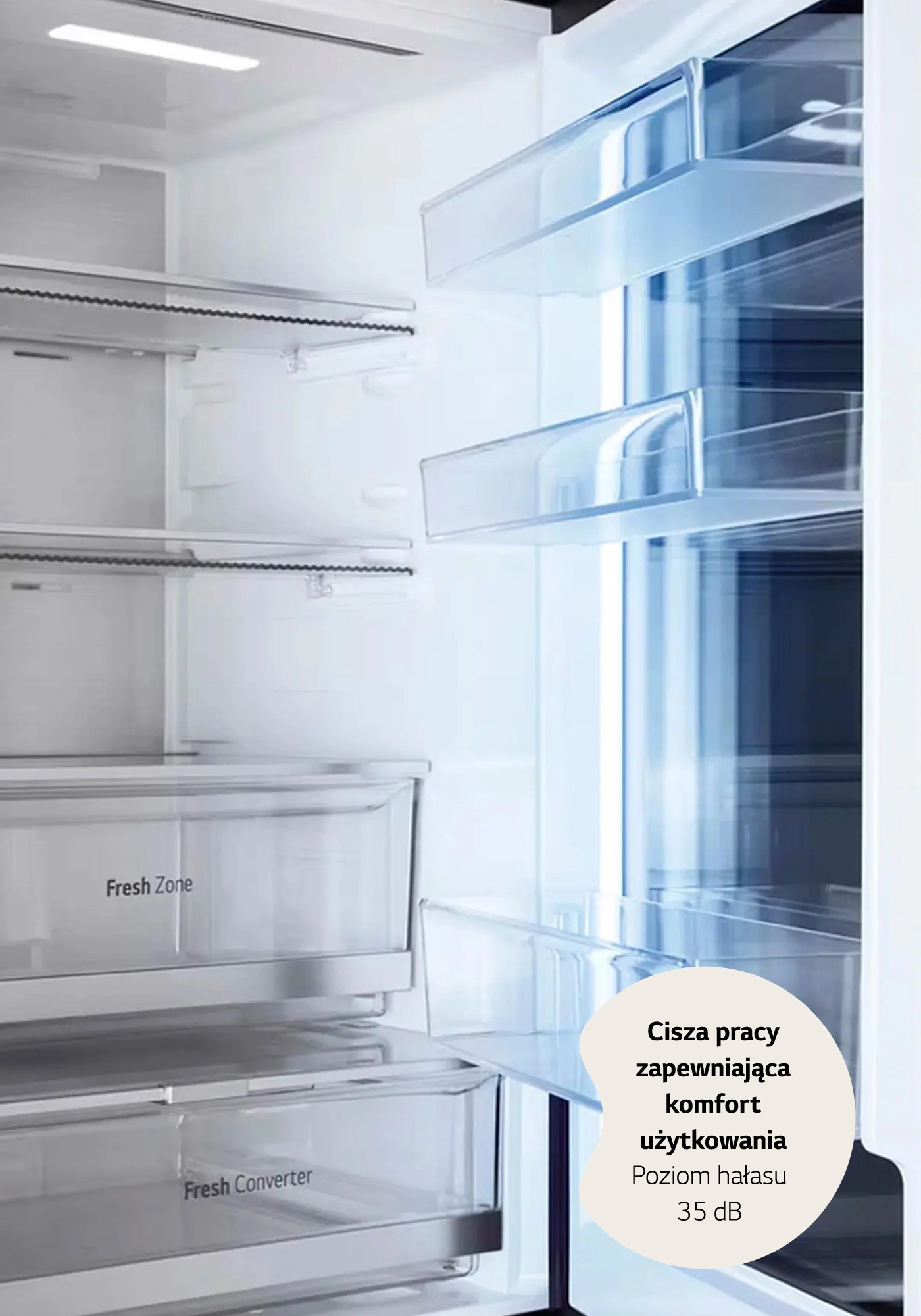 Lodówka LG InstaView GBG7190CEV Pełny No Frost 186cm Komora świeżości Zdalne sterowanie Ciemny grafit stal
