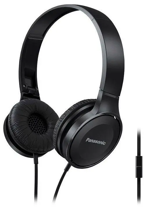Słuchawki przewodowe Panasonic RP-HF100ME-K Nauszne Mikrofon Czarny