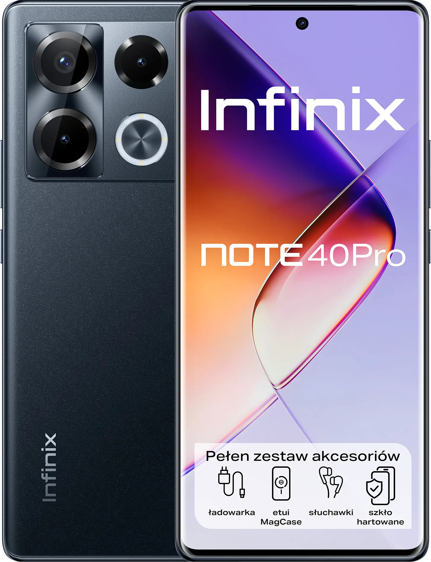 Smartfon Infinix Note 40 Pro 12/256GB 6,78" 120Hz 108Mpix Obsidian Black