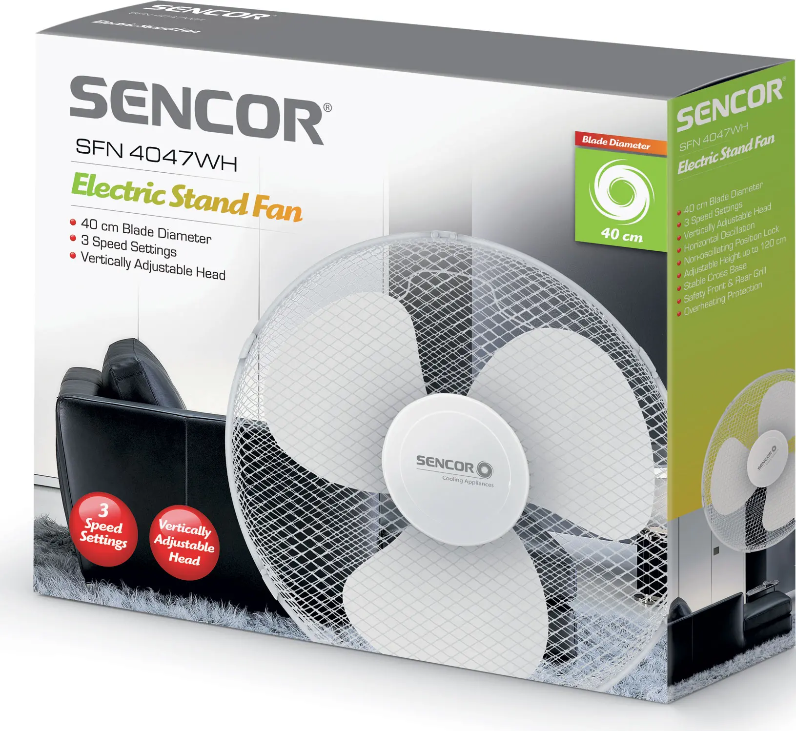 Wentylator Sencor SFN 4047WH-EUE3