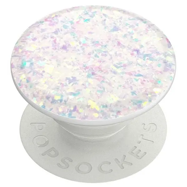 Uchwyt na telefon Popsockets Iridescent Confetti White