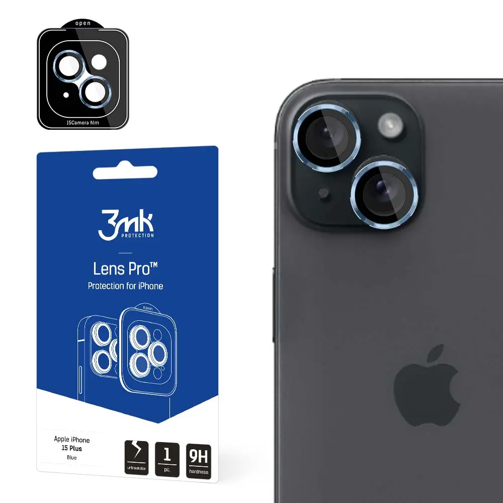 Szkło hartowane 3mk Lens Protection Pro Apple iPhone 15 Plus Blue