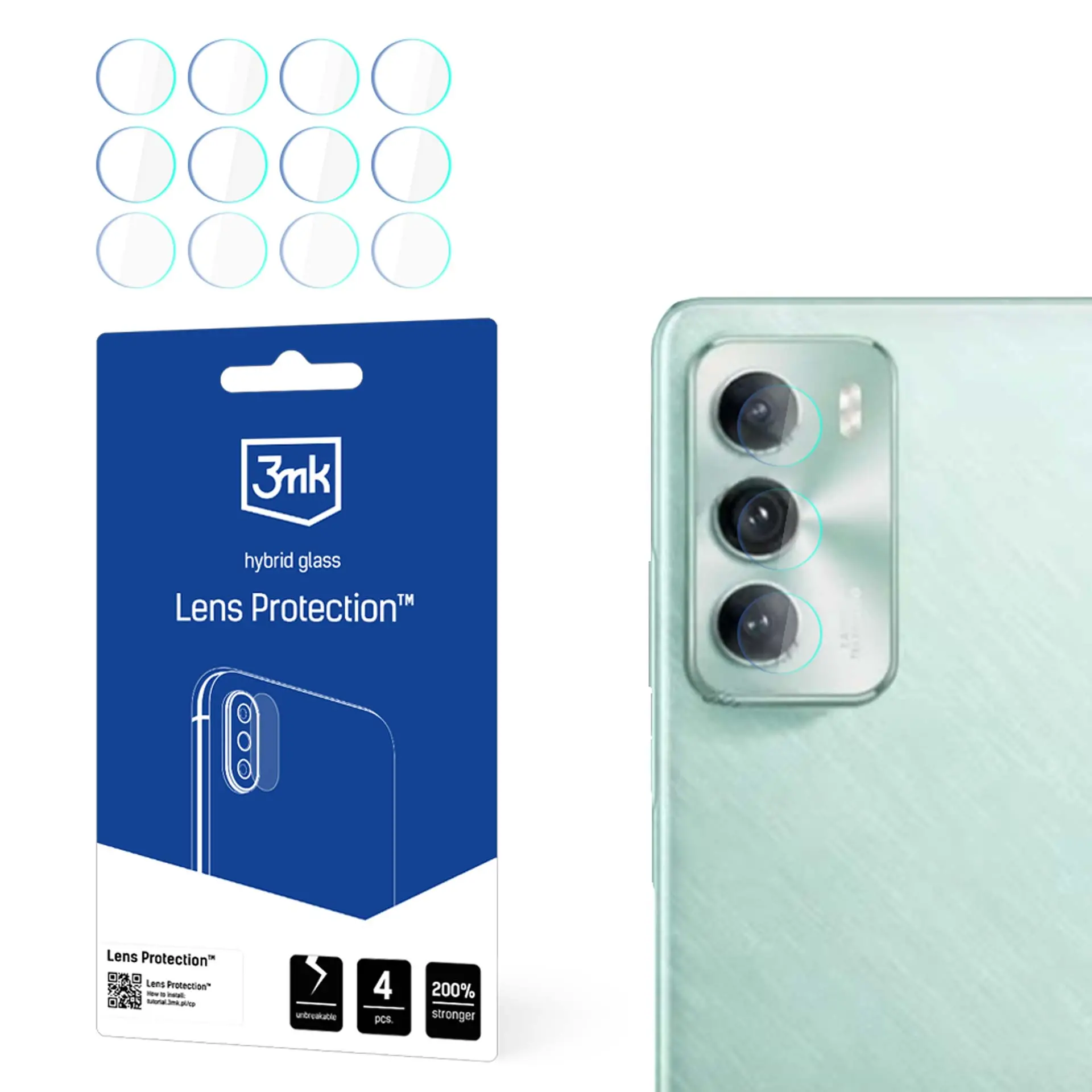 Szkło hybrydowe 3mk Lens Protection do Oppo Reno 12 Pro