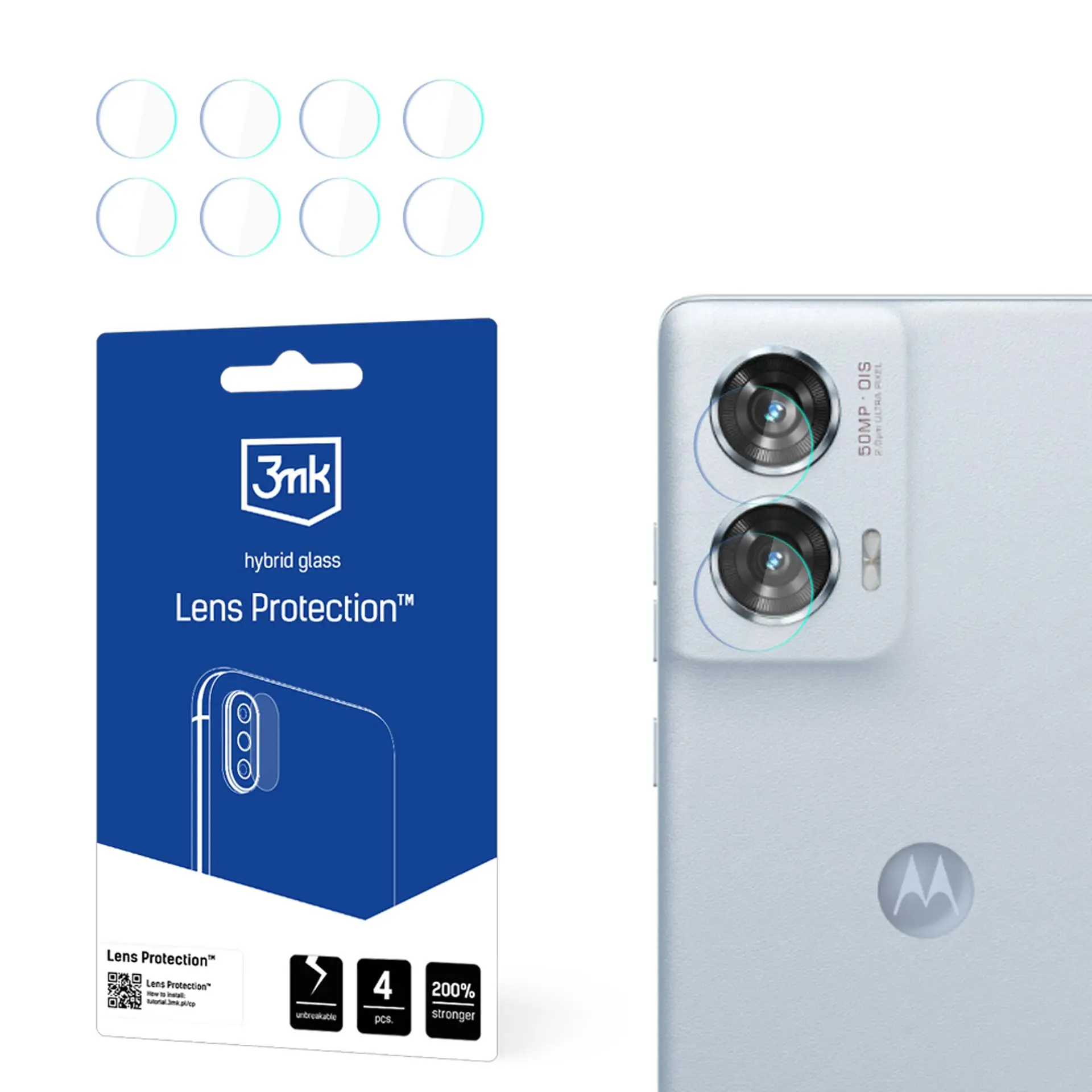 Szkło hybrydowe 3mk Lens Protection do Motorola Edge 50 Fusion