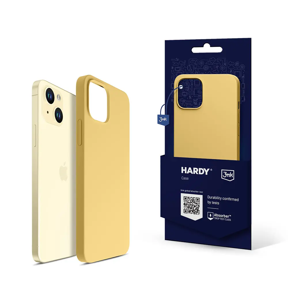 3mk Hardy Silicone MagCase do iPhone 15 Żółty