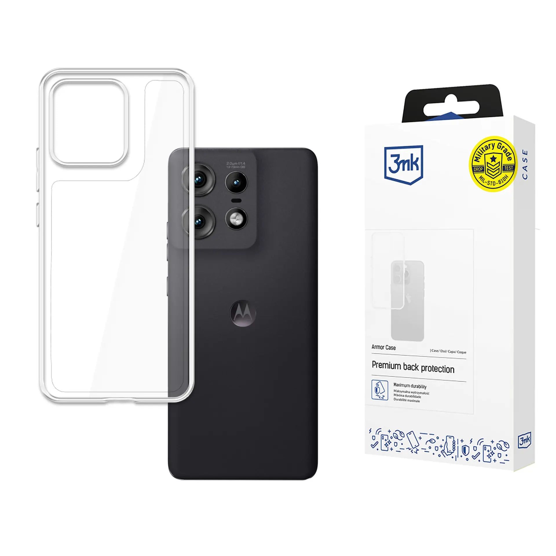 Etui 3mk Armor Case do Motorola Moto Edge 50 Ultra Przezroczysty