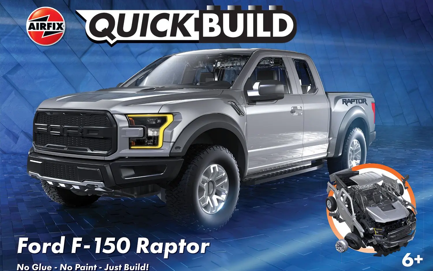 Model do składania Airfix J6053 Quickbuild - Ford F-150 Raptor Grey