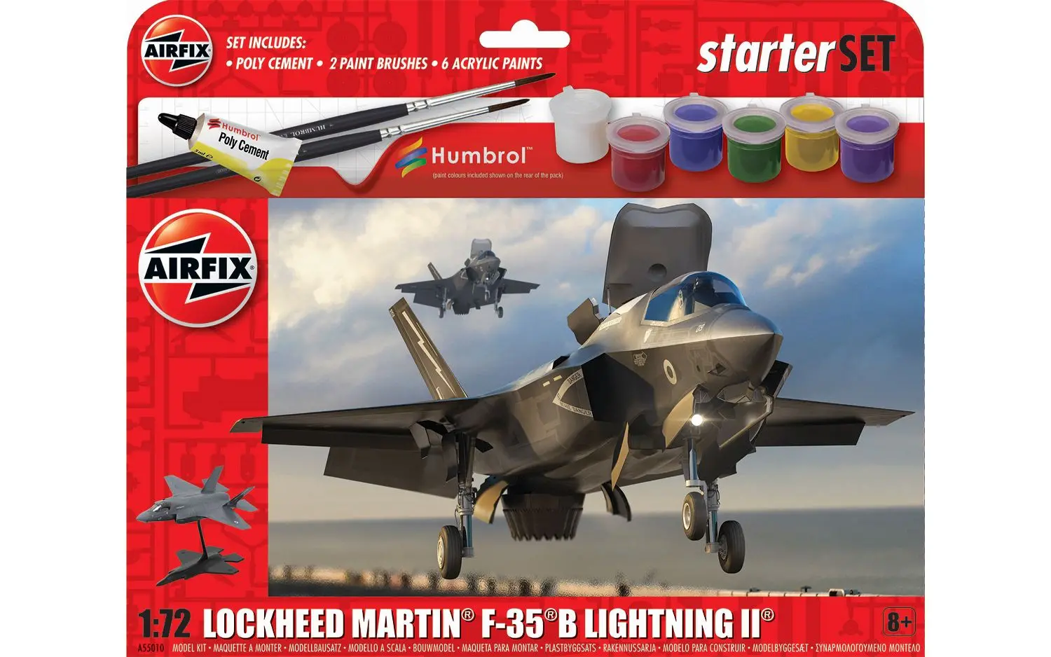 Model do sklejania Airfix A55010 Starter Set - Lockheed Martin F-35B Lightning II