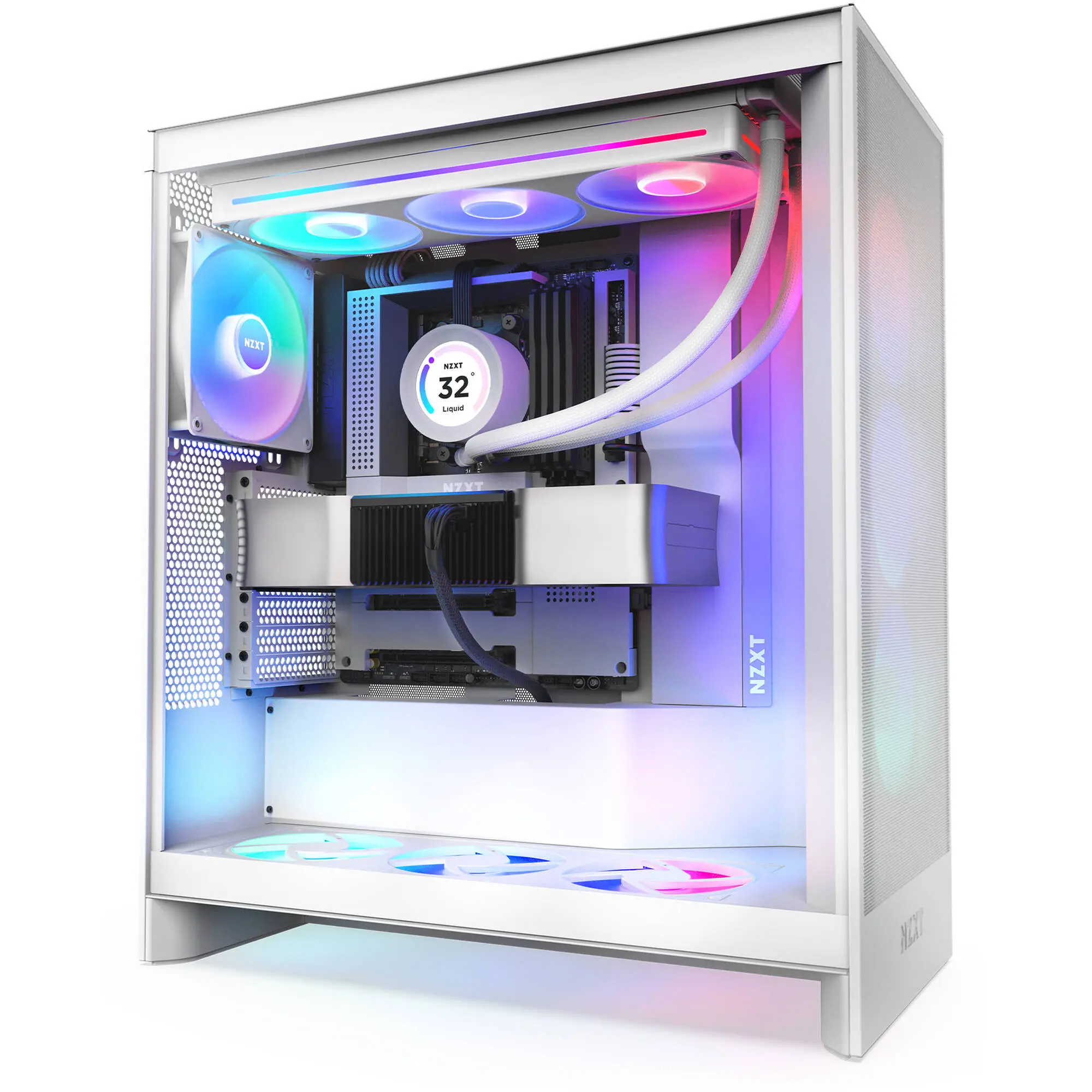 Obudowa NZXT H7 Flow RGB 2024 okno Biały
