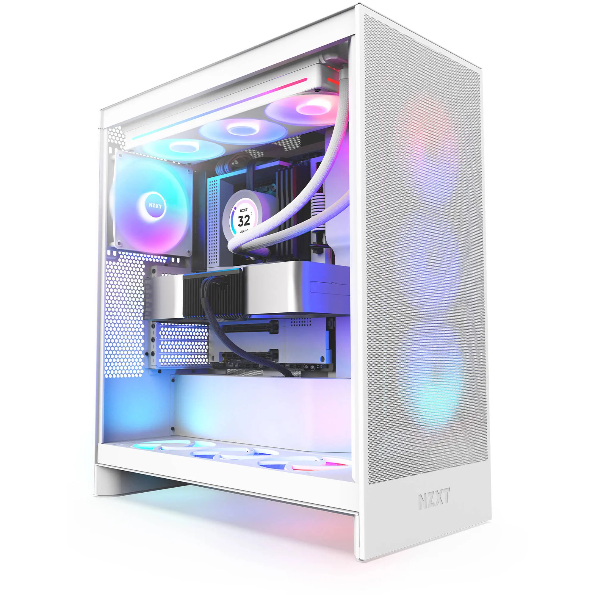 Obudowa NZXT H7 Flow RGB 2024 okno Biały