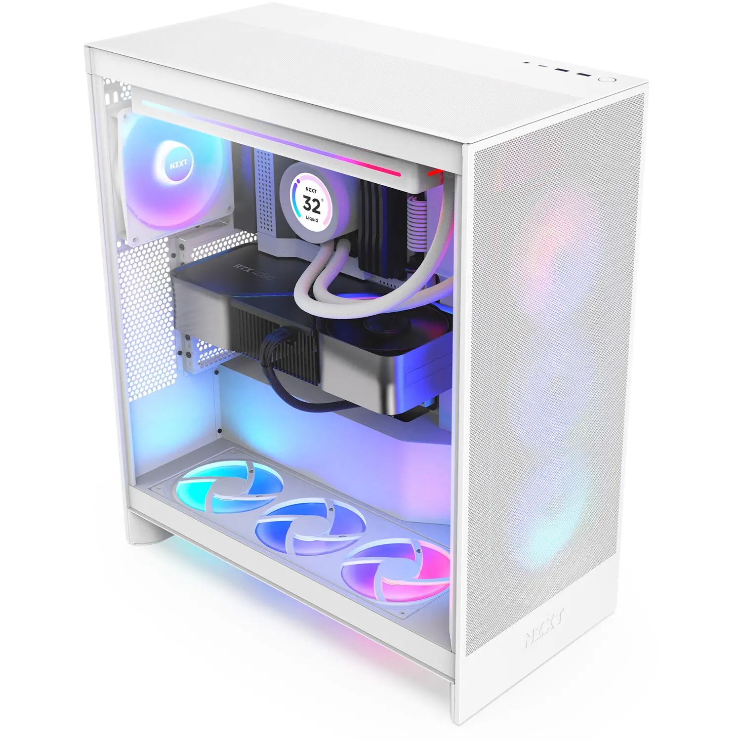 Obudowa NZXT H7 Flow RGB 2024 okno Biały
