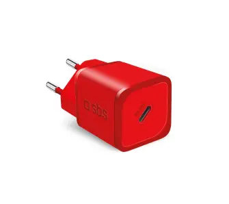 Ładowarka sieciowa SBS Mini Wall Charger GaN PD 1XUSB-C 20W Czerwony