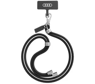 Smycz do telefonu AUDI uniwersalna 120cm 6mm crossbody Czarny