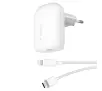 Ładowarka sieciowa Belkin 30W USB-C PD PPS Biały + kabel Lightning