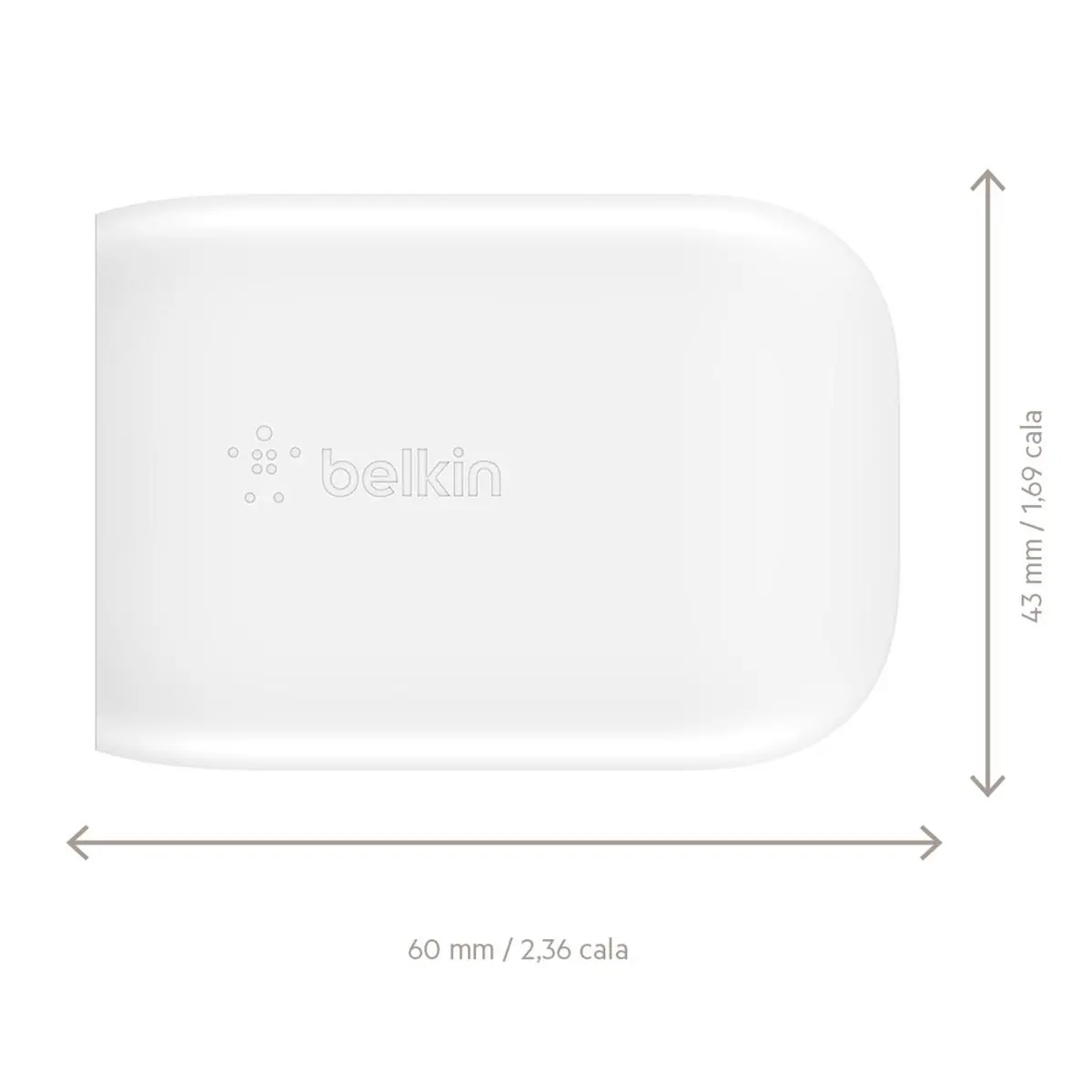Ładowarka sieciowa Belkin 30W USB-C PD PPS Biały + kabel Lightning