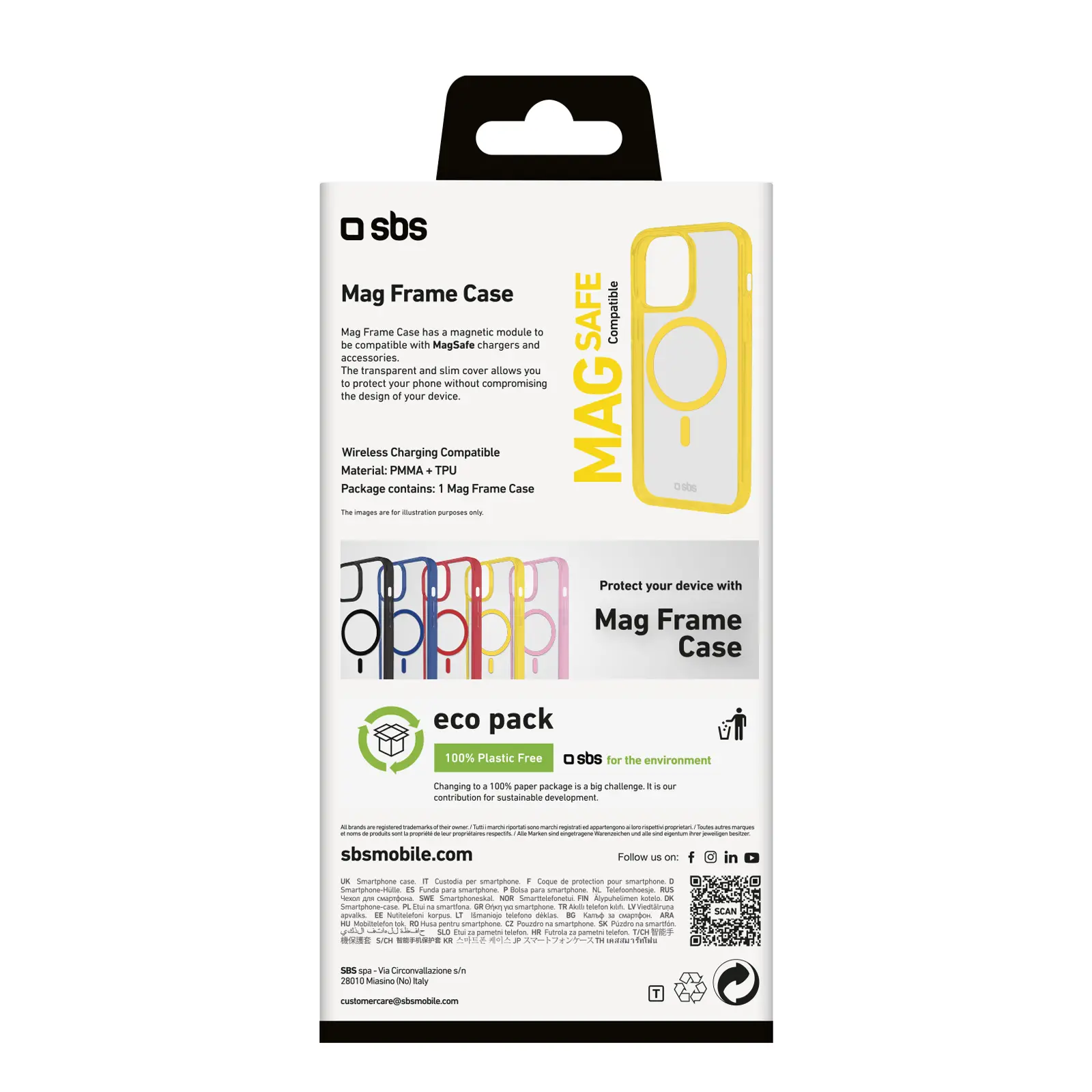 Etui SBS Mag Frame TEMAGCOLIP1667PY do iPhone 16 Pro Max Żółty