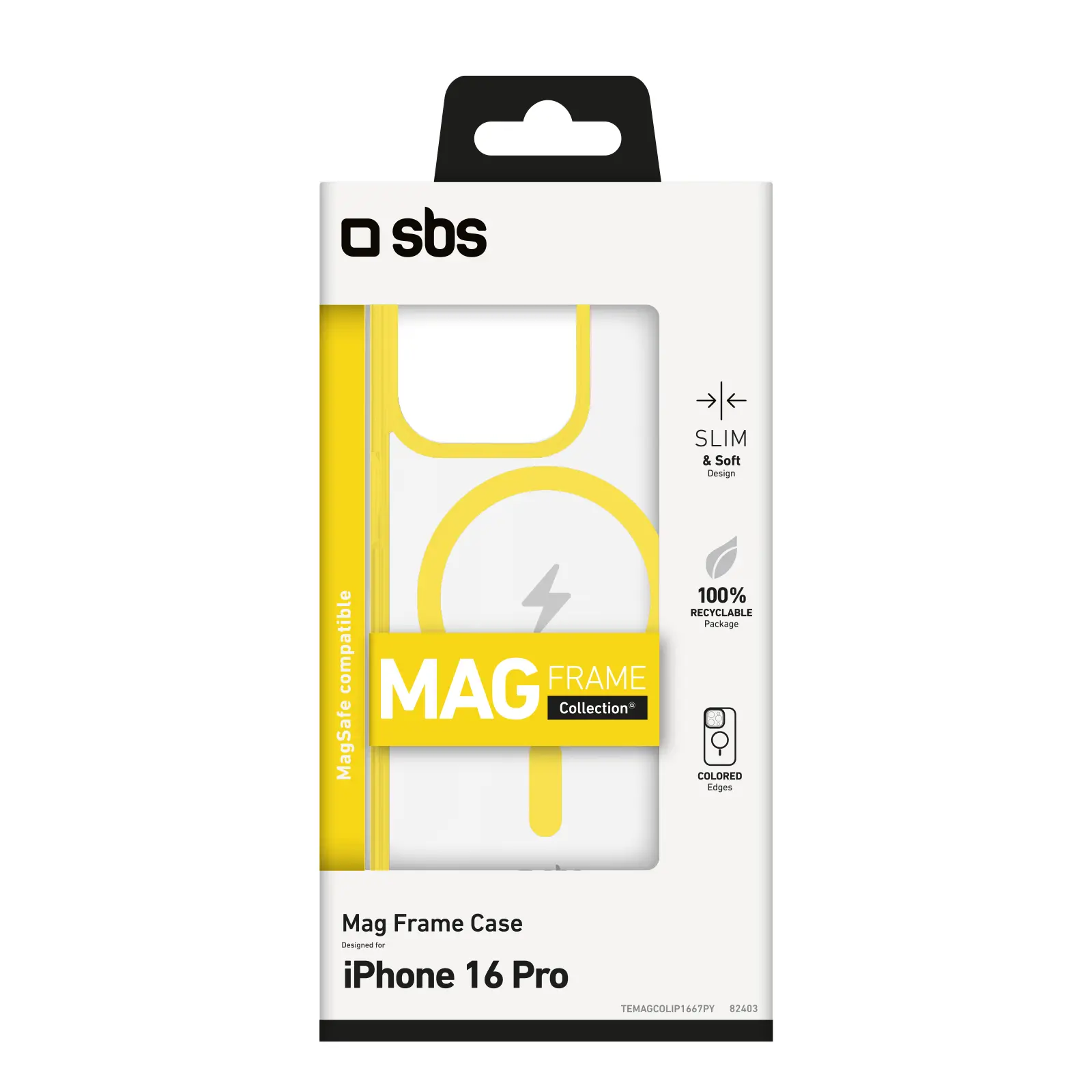 Etui SBS Mag Frame TEMAGCOLIP1667PY do iPhone 16 Pro Max Żółty