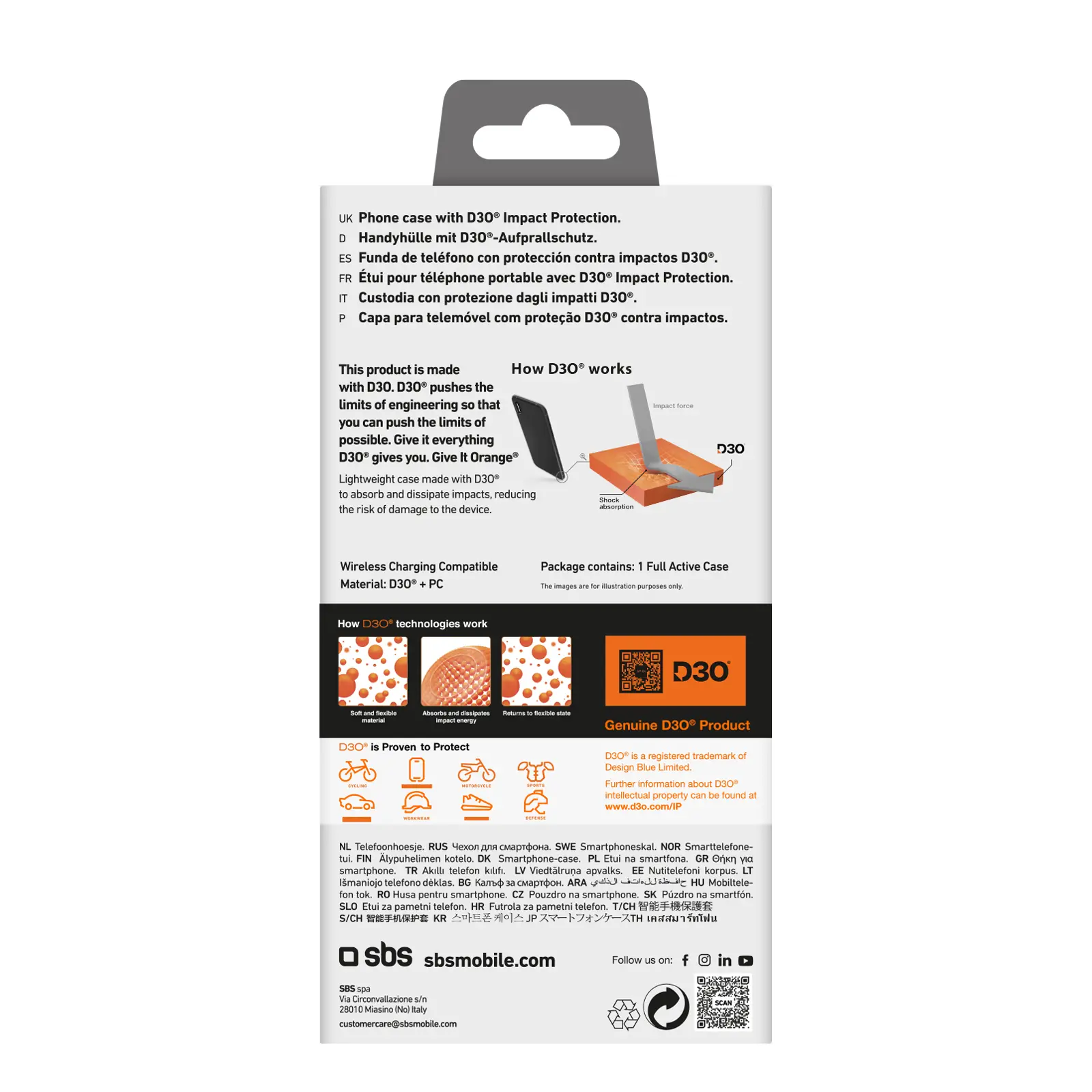 Etui SBS D3O do iPhone 16 Pro Max Czarny