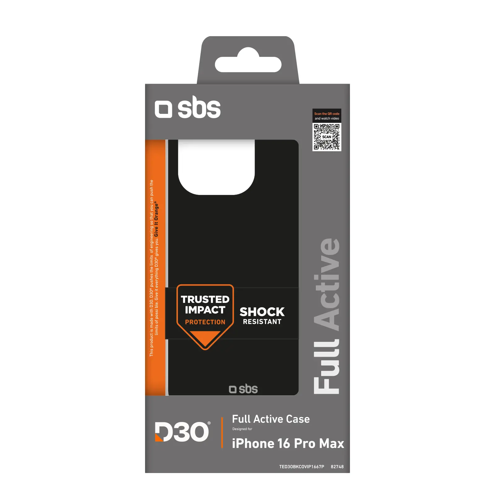 Etui SBS D3O do iPhone 16 Pro Max Czarny
