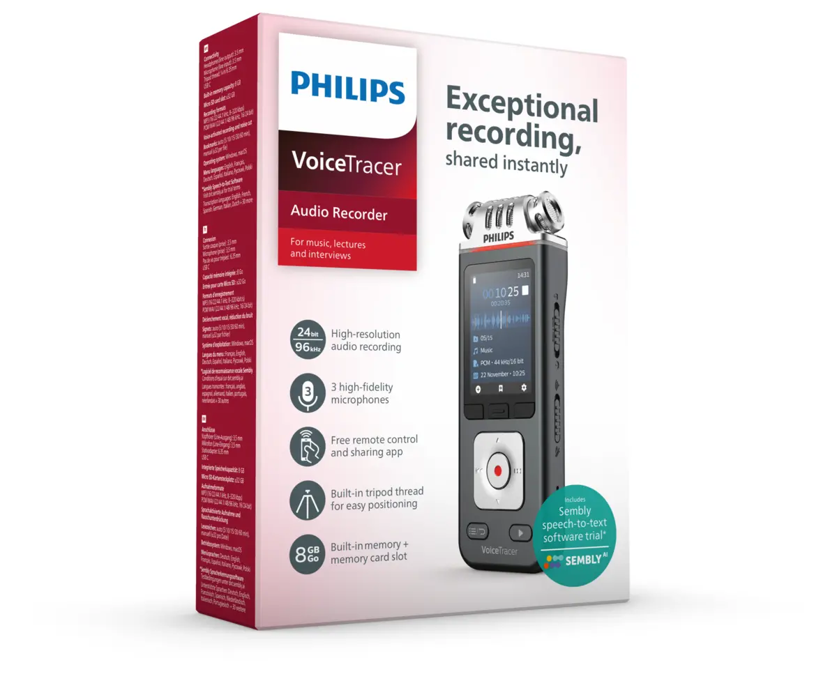 Dyktafon Philips DVT6115 Czarno-srebrny