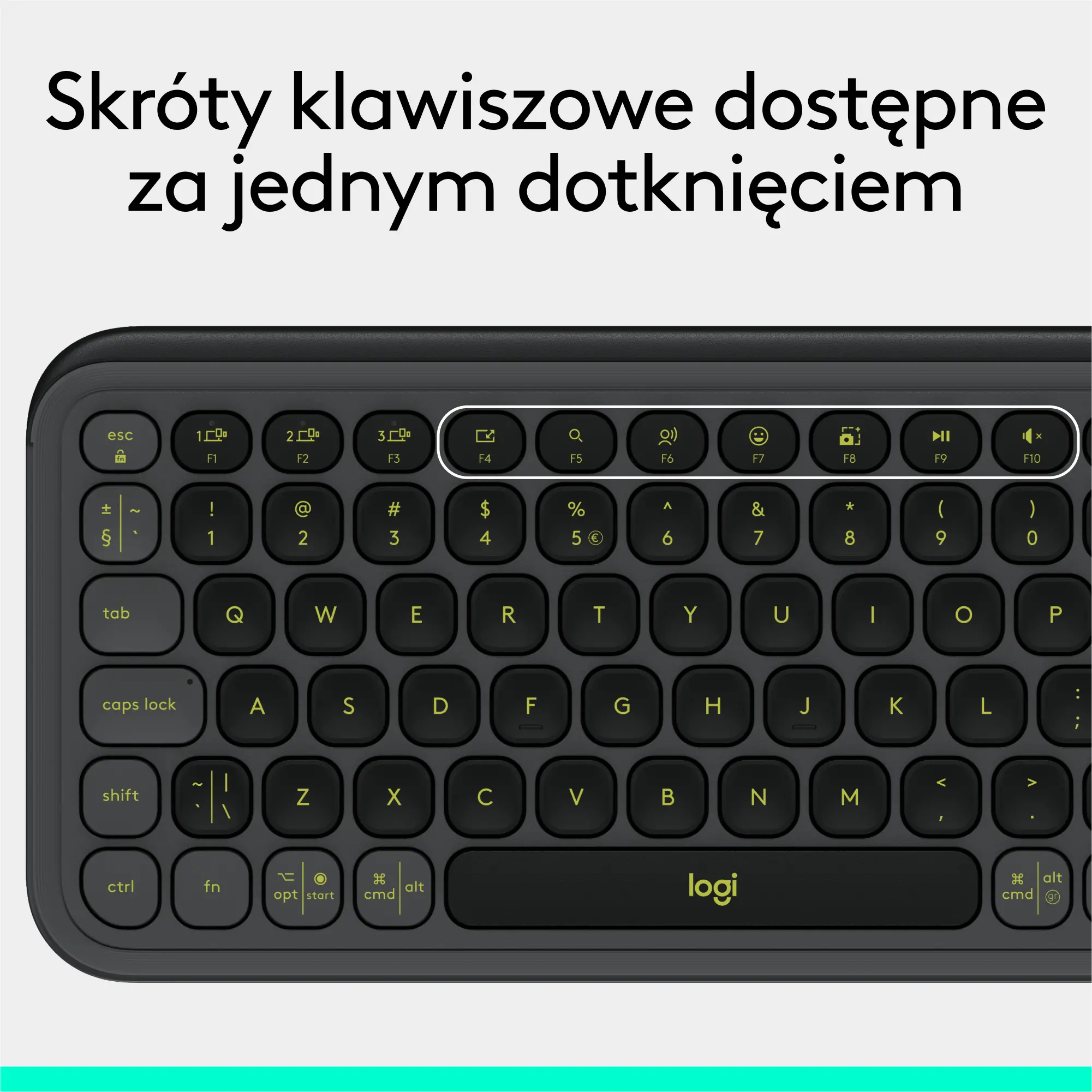 Klawiatura membranowa Logitech POP Icon Keys Grafitowy