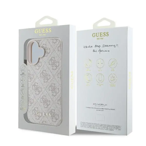Etui Guess 4G Classic do iPhone 16 Plus Różowy