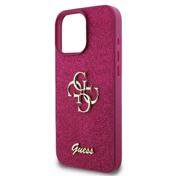 Etui Guess hardcase Fixed Glitter Big 4G do iPhone 16 Pro Max Fioletowy