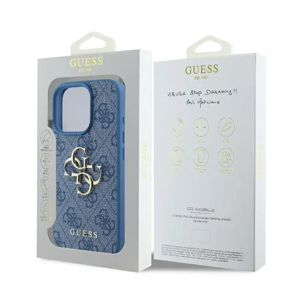 Etui Guess hardcase 4G Big Logo do iPhone 16 Pro Max Niebieski