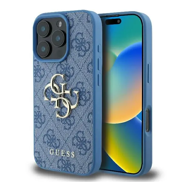 Etui Guess hardcase 4G Big Logo do iPhone 16 Pro Max Niebieski