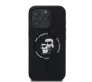 Etui Karl Lagerfeld Silicone Karl&Choupette Ring MagSafe do iPhone 16 Pro Max Czarny
