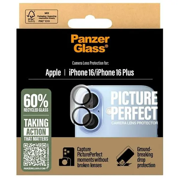 Szkło hartowane PanzerGlass Lens Protector do iPhone 16