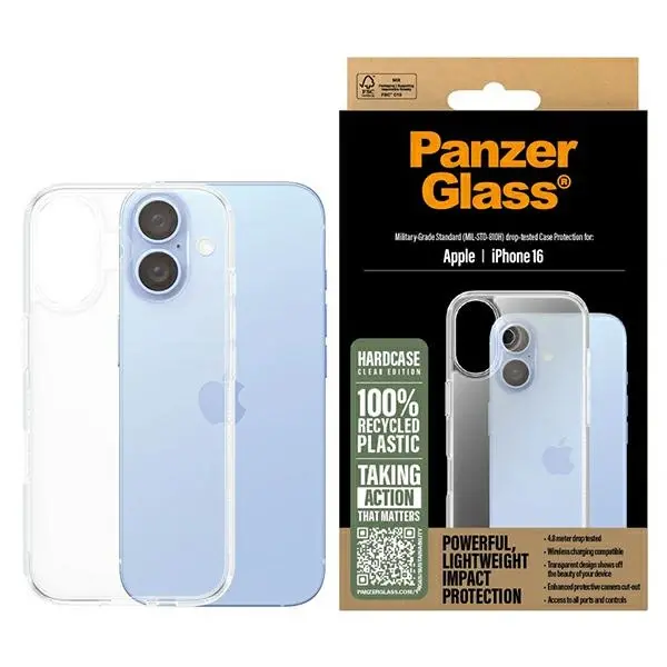 Etui PanzerGlass HardCase do iPhone 16 Przezroczysty