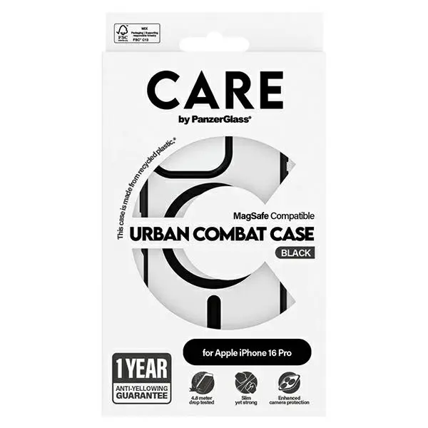 Etui PanzerGlass Flagship Urban Case MagSafe do iPhone 16 Pro Czarny