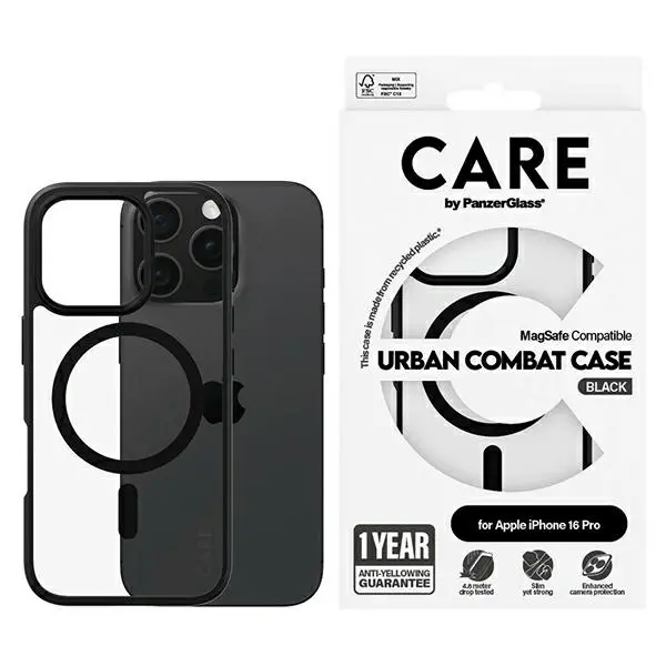 Etui PanzerGlass Flagship Urban Case MagSafe do iPhone 16 Pro Czarny