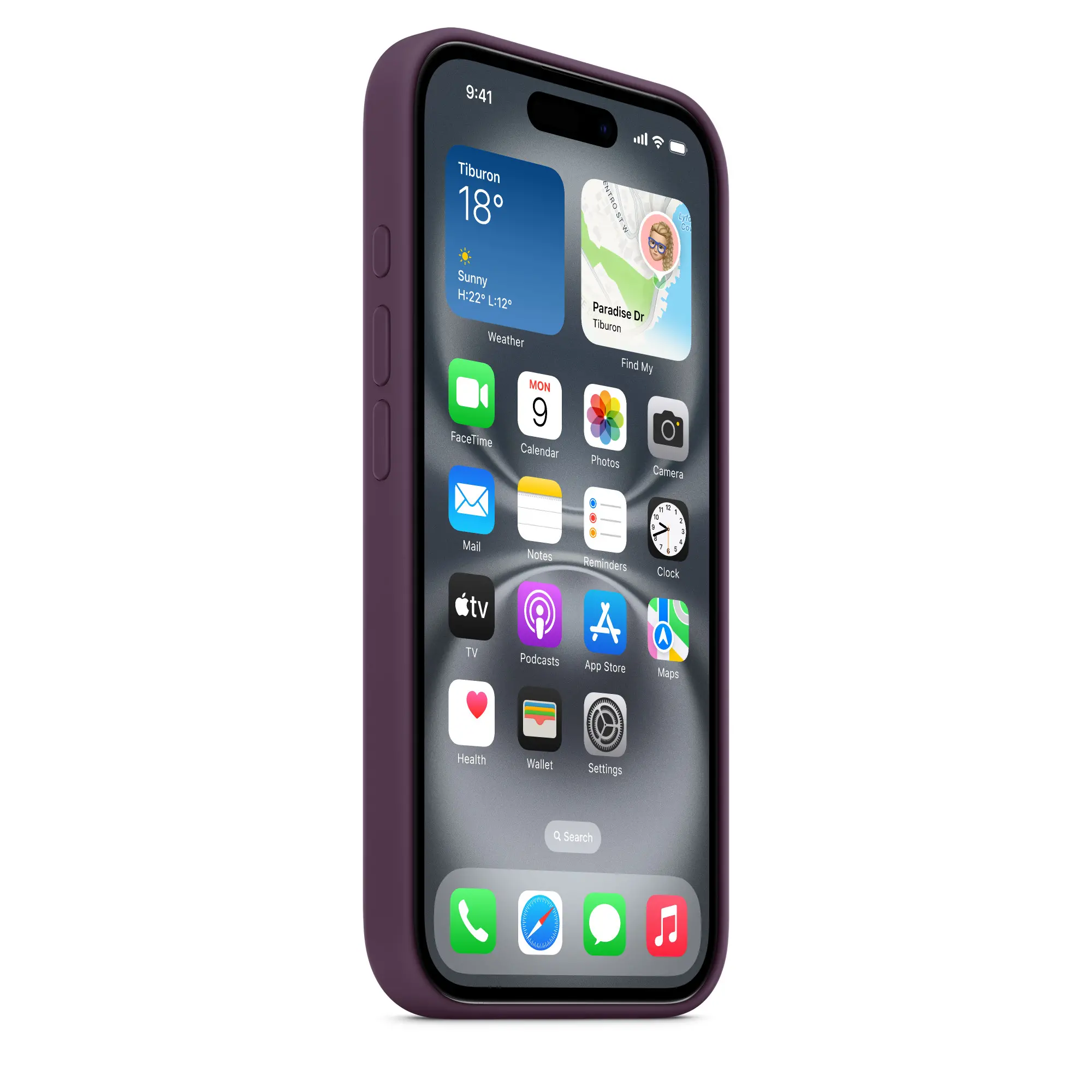 Etui Apple silikonowe etui z MagSafe do iPhone 16 Dojrzała śliwka