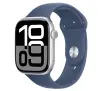 Smartwatch Apple Watch Series 10 GPS + Cellular koperta 46mm aluminium srebrne pasek sportowy denim M/L