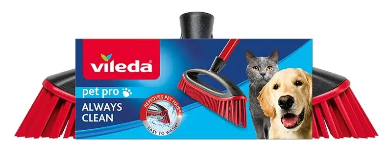Vileda Szczotka do zamiatania sierści i włosów Always Clean Vileda Pet Pro bez drążka