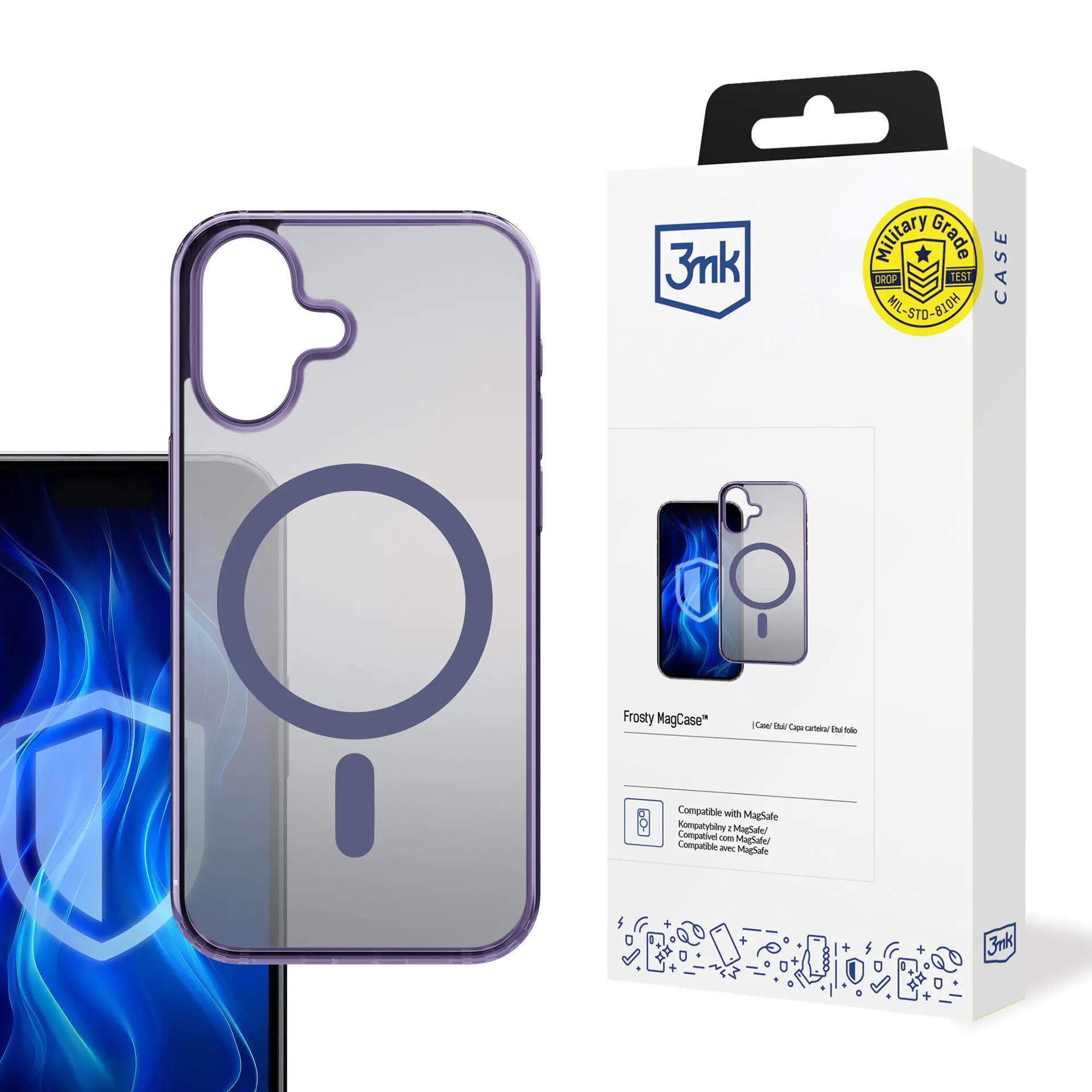 Etui 3mk Frosty MagCase do iPhone 16 Plus Purpurowy