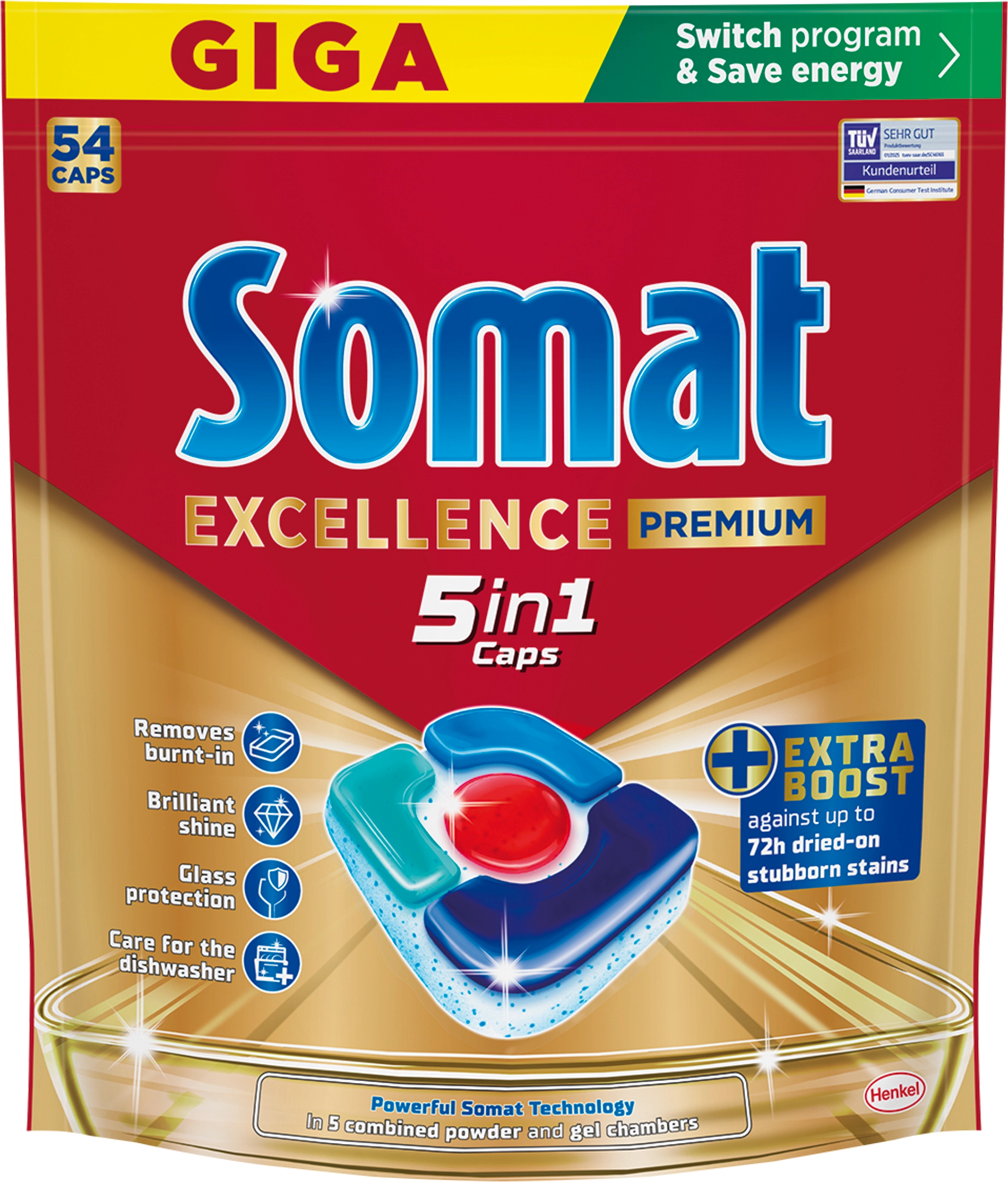 Kapsułki do zmywarki Somat Excellence Premium 5w1 54szt.